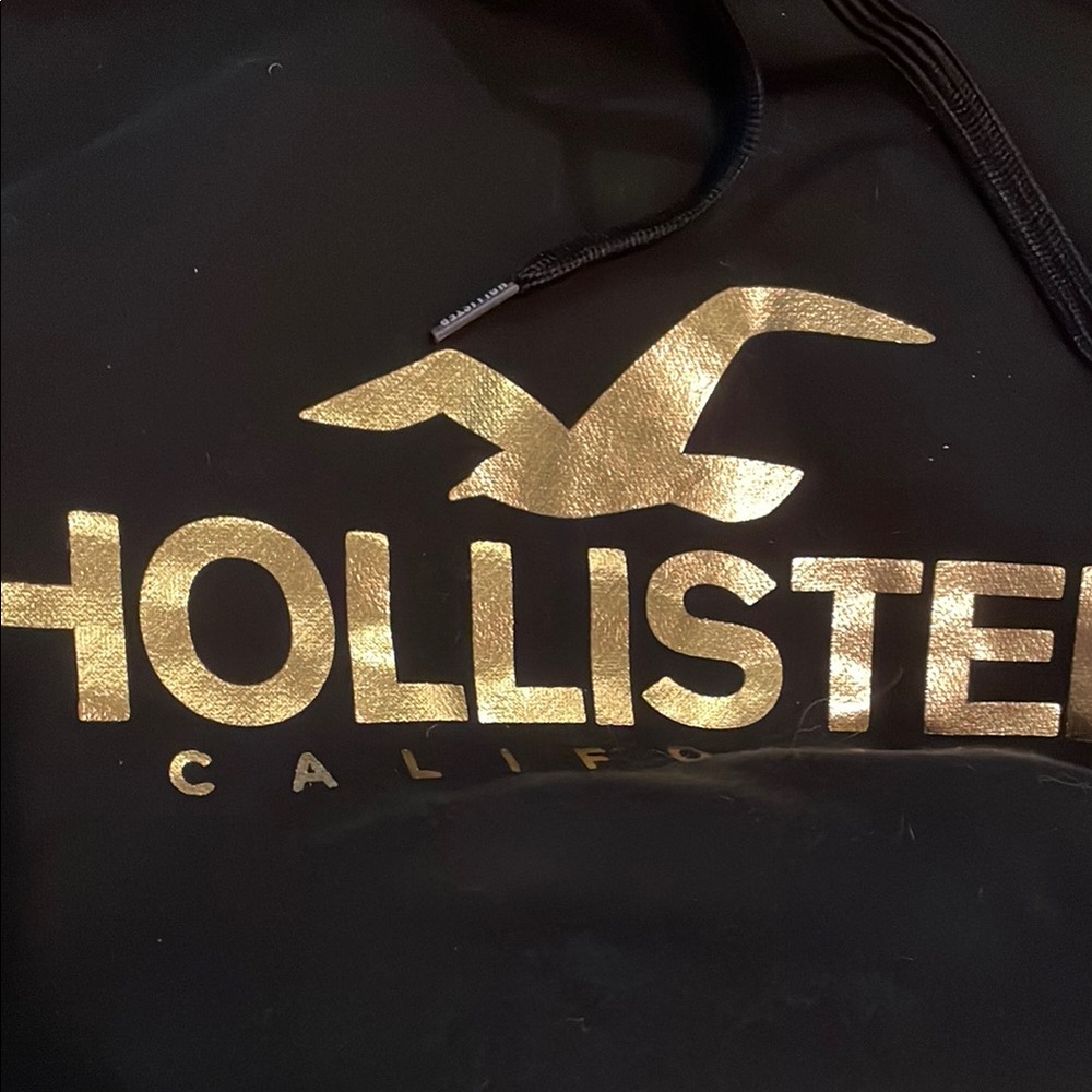 Hollister Black and Gold Sweatshirt - Picture 3 of 6